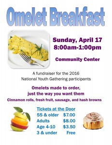 2016 Omelet Breakfast poster