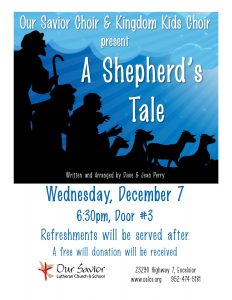 A Shepherds Tale (Our Savior Choir and Kingdom Kids Choir) @ Our Savior Lutheran Church | Excelsior | Minnesota | United States
