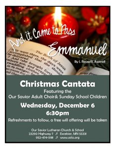 Christmas Cantata @ Our Savior Sanctuary | Excelsior | Minnesota | United States