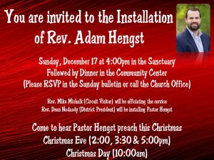 Installation of Rev. Adam Hengst @ Our Savior Lutheran Church | Excelsior | Minnesota | United States