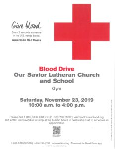 Blood Drive @ Our Savior Lutheran Church, Door #5