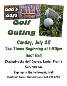 God's Guys Golf Outing @ Shadowbrooke Golf Course, Lester Prairie