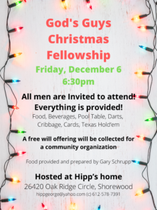God's Guys Christmas Fellowship @ Hipp Home