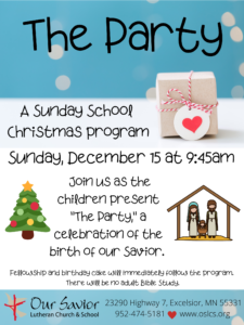 Children's Christmas Program @ Our Savior Lutheran Church Sanctuary