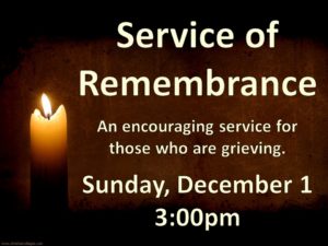 A Service of Remembrance @ Our Savior Lutheran Church Sanctuary