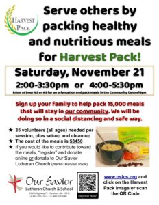Harvest Pack (Servant Event) @ Sanctuary, Doors #2, 3