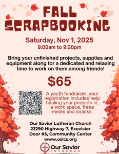 Scrapbooking Event on Saturday, November 1